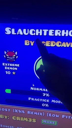I verify slaughterhouse yes clip #geometrydash #funny #fyp #extremedemon #slaughterhouse