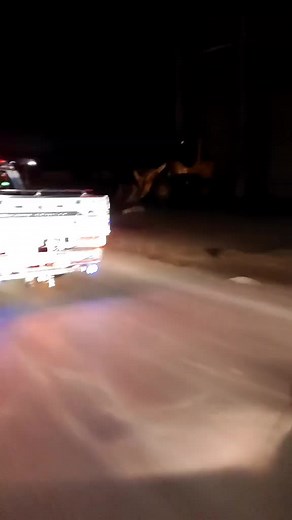Colorful LED Pickup Truck Cruise at Night