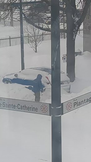 This video is in Montreal after Blizzard #2! I love how the Mainer in me instantly went into shovel mode. The best part of this moment is a guy right next to me was finishing digging out his vehicle. He went to move and his tires were spinning so I started pushing and off he went. 5 minutes later he comes around the corner, with a shovel and falls right into shoveling with me. At this point we have had a few grunts of acknowledgement, that is about all. We finished and then introduced ourselves,