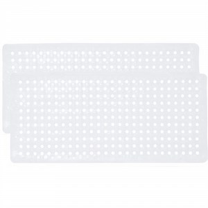 GORILLA GRIP Patented Bath Tub Shower Mat, 2 Pack, Machine Washable Bathtub Floor Liner Mats, Suction Cups and Drain Holes to Keep Tubs Clean, Soft on Feet, Bathroom Essentials, 35x16 Inch, White - Walmart.com