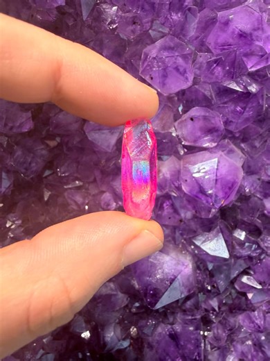 Hot Pink Aura Clear Crystal Quartz - Points Rough Raw Natural - 1 Stone - Etsy