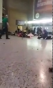 Intense footage recorded seconds after a bomb exploded in the foyer of Manchester Arena after an Ariana Grande concert. The blast, detonated by ISIS suicide bomber Salman Abedi, killed 22 people and injured hundreds. It was the deadliest terrorist attack in the UK since the 7/7 bombings (GRAPHIC)