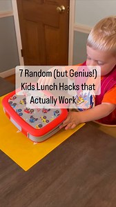 7 Random (but Genius!) Kids Lunch Tips to simplify packing for you and help ensure that the food you pack tastes great. I so wish I’d known these when I started packing lunches! 1. Reuse a spill proof juice container or an old baby bottle to pack milk without worrying about losing an expensive bottle. 2. Freeze yogurt pouches, yogurt tubes, or applesauce pouches to double as an ice pack that will thaw by lunch. 3. Make extra sandwiches when you have the ingredients out, freeze them, and pop into