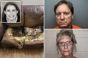 Parents of dead woman found ‘melted’ to couch rearrested