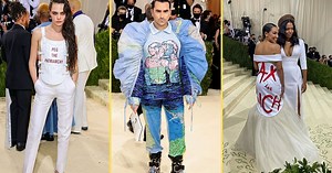 Dan Levy to AOC: Celebs Who Made Statements With Their Outfits at Met Gala 2021