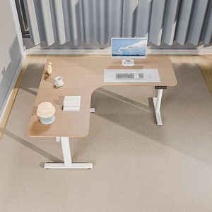 Prorials Hot-Selling Dual Motor L-Shaped Desk Office Home Computer Game Standing Desk