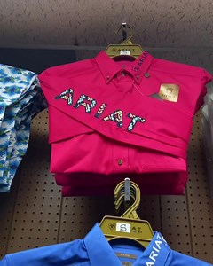 🌟 Discover the ultimate style upgrade in our Ariat Shirt Collection! 🔥 Featuring eye-catching Ariat embroidered logos in a myriad of vibrant colors, these shirts are a must-have for fashion enthusiasts. 🎉 Crafted with precision and attention to detail, each shirt showcases the perfect blend of comfort and style. 💯 Elevate your wardrobe with our diverse range of designs, allowing you to express your unique personality effortlessly. 💫 Step up your fashion game today and experience the unparal