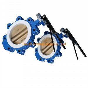 [Hot Item] Lug Type Ductile Iron Stainless Steel Electromagnetic Pneumatic Actuator Lined with Industrial Control Lugged Butterfly Valve for Water