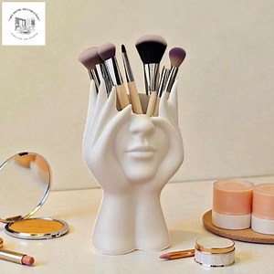 Face Makeup Brush Holder, Aesthetic Female Body Art Pen Organizer, Unique Venus Goddess Head Planter, Minimalist Vanity Decor. - Etsy