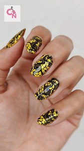 11K views · 136 reactions | Day 6 of the Beautiful Chrome Nail Art Tutorials series ✨ Today's nail art is a beautiful lace nail art design with a golden base... #hilightseveryonefollowers #summernails2025 #summernailinspo #pinterestinspo #chromenailart #lacenails | Crazy Nailzz - The Nail Art Studio | Facebook