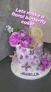 8.2K views · 287 reactions | I was asked to do a purple butterfly cake, but make it elegant for an adult! White chocolate raspberry flavor! #butterfly #cakedecorating #cakeartist #trending #viral #reels #fyp | Love Meets Cake | Facebook