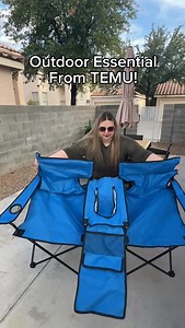 719K views · 5.3K reactions | This outdoor chair set is so cute and has everything you need to enjoy a fun day outdoors! TEMU New App Users ONLY!! Search [dyn7862] on Temu app to get this lightning deal! Only for new app users with qualifying orders.T&Cs apply #temu #shoptemu #temufinds #camping #outdoorchairs #campingchairs #campingessential | Kristin And Jamil | Facebook