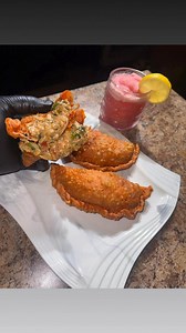 Smoked Jerk Salmon Empanadas with a side of (Strawberry Hennessy Lemondrop Slushie) 🥃🍹🧊 | Danielle Marine