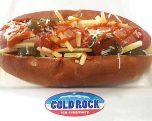 Did someone say Hot dogs?? YEP! We deliver Hot Dogs to go with our perfect Cold Rock Supa Shake. Order yours through #Eatnow #Menulog #UberEats #Deliveroo #Crowddelivery | Cold Rock Ice Creamery Aspley