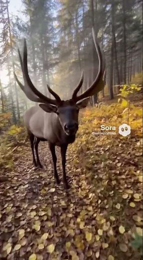 Goliath-Sized Deer in the Forest! Petting a Massive Irish Elk with Giant Antlers 🦌