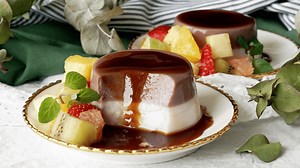 Milk and Adzuki Paste Agar Dessert