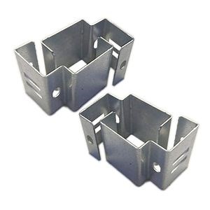 [Hot Item] Custom Sheet Metal Stamping Parts Fabrication Service Stainless Steel Slotted Concrete Fence Post Brackets Security Clips