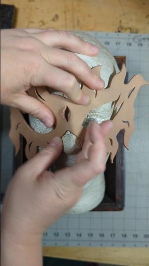 Making a leather mask 🔥#leathercraft #leathermask #diy #howto #pattern