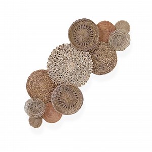 Art déco mural bohème bohème en osier ivoire - Lot de 11 paniers - Etsy France