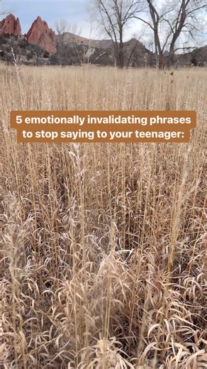 📌SAVE this to discuss with your family later. 🫥Emotional validation is crucial for a healthy parent-teen relationship. When you avoid invalidating statements like this, you help foster an environment where your teenager feels heard, understood, and supported. 5 phrases to avoid: 🔹“You’re too sensitive” Sensitivity is a superpower to be cultivated. This phrase dismisses your teens emotions and implies that their feelings are not valid. 🔹”I told you so” well, it’s natural for parents to provid