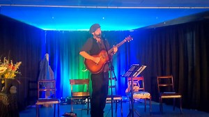 At Paddy McGinty's Wake in DILDO - Dinner & Show , performer Keelan Purchase kept the crowd buzzing as we waited for Paddy's family to arrive. | Spirit of Newfoundland Productions LTD