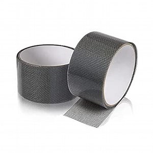 Screen Window Door Repair Mesh Tape, Screen Patch Repair Kit,Window Screen Repair Tape,2"x79" Fiberglass Adhesive Patch (2Pcs, Black)