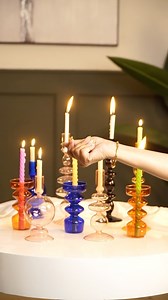 These unique and beautiful glass candle stands are the perfect accessory to enhance the ambiance of any space. With its one-of-a-kind shape, it adds a touch of elegance and sophistication to any room. 😍 #diwali2023 #diwali #diwalidecorations #diwalidecor #diwaligifts #candles #candleholder #candle #candleholders #candlesticks #candlestand #candlestands | The Decor Kart