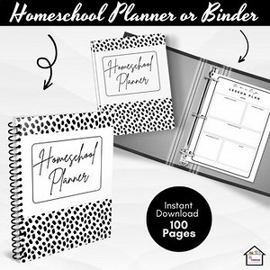 Homeschool Planner - Black & White