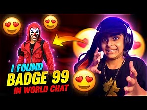 I Found Badge 99 In World Chat 🥵 - 1vs1 Clash Battle - Garena Free Fire