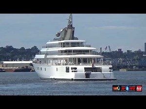 HOLLYWOOD BILLIONAIRE'S YACHT REFUELS IN CITY NEW BEDFORD MA