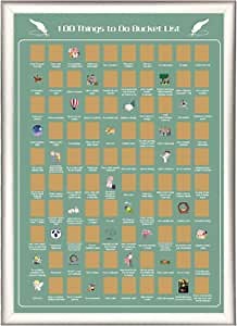 100 Things to Do After Quarantine Scratch Off Poster, A Bucket List to Enrich Your Life, Tracks What You Have Done, Accessories Included, Gift for Adults, 16.5'' x 23.4'' (GREEN)