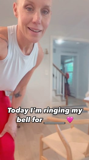 Andrew & Corinne, today I’m ringing my bell for you! 💪🏼🩷 @hlerminiaux @scubachick11 Movement as Medicine Tip of the Day: Try a chair plank! Remember, do WHAT you can WHEN you can. Keep moving!!! #movementasmedicine #movementismedicine #breastcancerawareness #breastcancerawarenessmonth #cancerawareness #ringmybell #cancersurvivor #breastcancersurvivor #fitnessmentor #keepmoving #triplenegativebreastcancer #prayforthebear | Fit Fun Carly