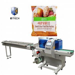 Kl-250xz Automatic Intelligence Servo System Feeding Pillow Flow Tofu Food Packing Wrapping Machine