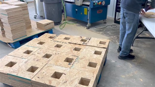 The CNC Machine is busy cutting Max Fire Box Phase II Fuel Loads for Fire Departments in California, Ohio, North Carolina and Canada. https://www.maxfirebox.com/testimonials.html #madeintheusa | Max Fire Box