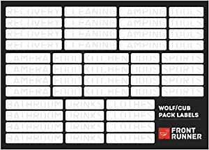 Front Runner Wolf/Cub Pack Campsite Organizing Labels