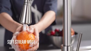 Brushed Gold Kitchen Faucet with Pull Down Sprayer Extended Body Single Handle High Arc Kitchen Sink Faucet Faucet for Kitchen Sink 3-Function Sprayer 17 Inch