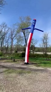 20FT Inflatable Waving Tube Man Set,with 1pc Blower & 2pc Air Sky Puppet Dancer Dancing for Mall Opening,Amusement Park,Outdoor Decoration Advertising Tool (US-Flag & Red)