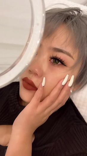 Thai imitation makeup beautiful lashes#Eyelash grafting