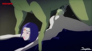 (Deepstroke) Beastboy Giving Raven The Equine Treatment