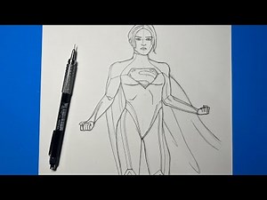 How To Draw SUPERGIRL(DRAWING TUTORIAL)
