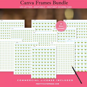 Jewelry Tray Cabochon Pendant Template Bundle, Circle Collage Sheet Custom Canva Frames, DIY Multipurpose Labels for Scrapbooking and Crafts - Etsy