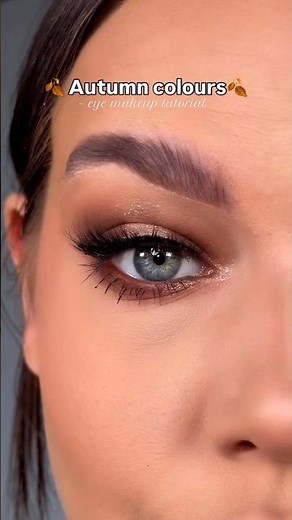 Golden eye makeup tutorial ✨smokey Golden eye makeup 🔥brown and golden eye makeup #shortsfeed