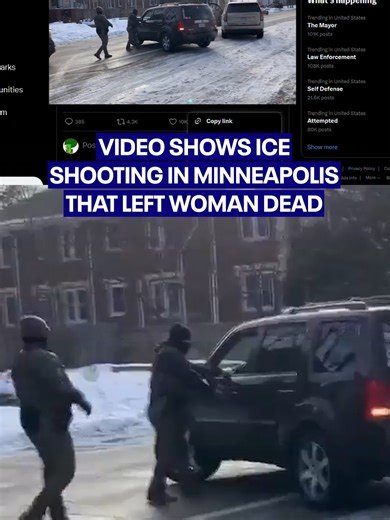 Video shows the moment an ICE agent fatally shot a woman in Minneapolis.