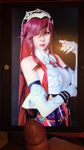 Cum tribute 1 for Rosaria cosplay