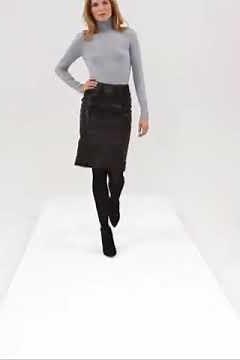 Black Leather Pencil Skirt
