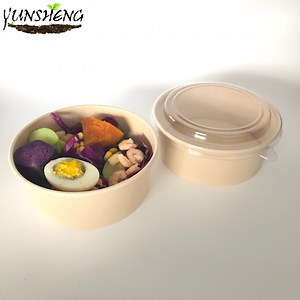 [Hot Item] Biodegradable Compostable Food Grade Paper Disposable Food Containers with Lids 32 Oz