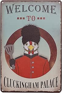 Chicken Coop Sign - Chicken Decorations For Home or Outdoor - Chicken Decor - Funny Chicken Signs - Chicken Accessories for Chicken Lovers - Chicken Coop Decorations Chicken Coop Decor (Cluckingham)