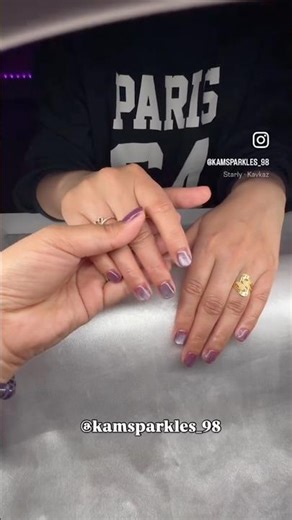 Purple cat eye shellac nail set ✨💜💅 #foryou #nailart #simplenails #nails #newnails #classynails