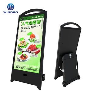[Hot Item] 43 Inch Outdoor Screen Battery Powered Advertising Digital Signage Movable Optical Bonding Monitor Android 11 LCD Display