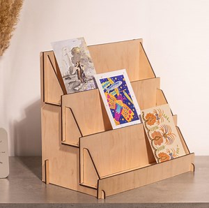 Postcard Display Rack, Wood Card Sorter, Greeting Cards Display, Sticker Holder, Retail Table Display Stand, Greeting Card Organizer - Etsy